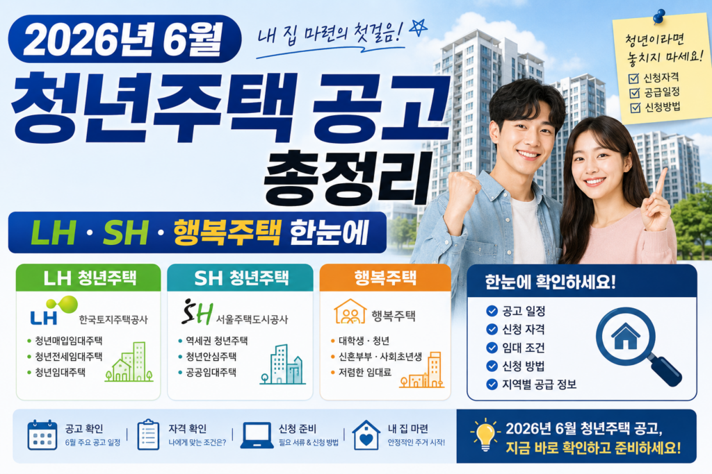 청년주택 공고 총정리