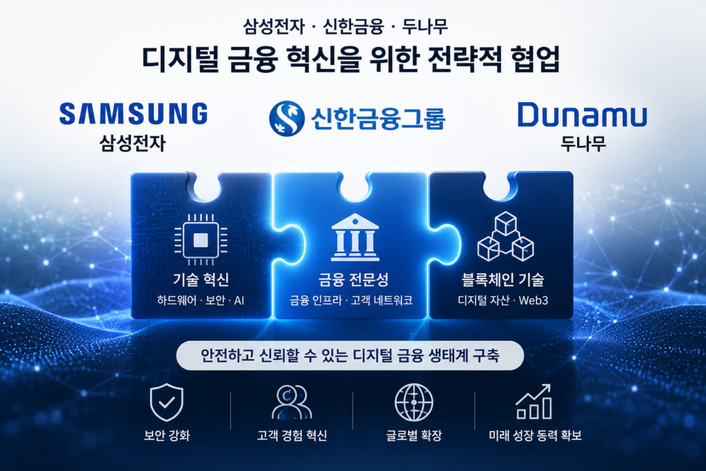 국내 기업 참여 (삼성전자,신한,두나무)